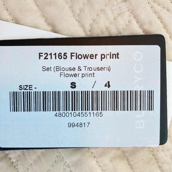 BURRYCO Bold Floral Peplum Blouse & Trouser Set (Size 4) - Picture 15 of 16